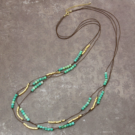 Metal beads no.15670 rhodium collar