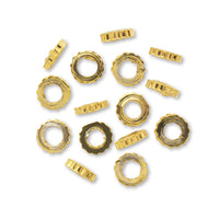 Metal beads No.15666 Gold