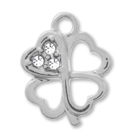 Charm Lucky Plane Clover 2 Crystal/RC