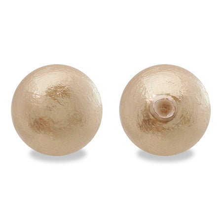 Cotton pearl single hole beige