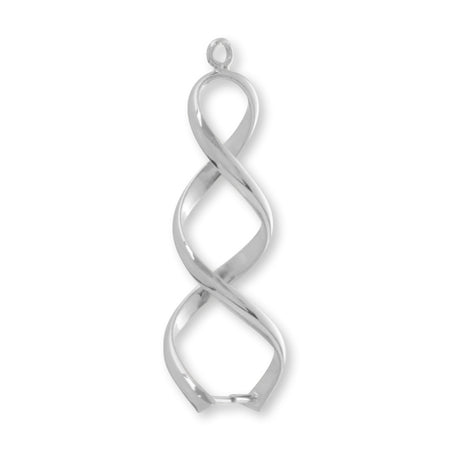 Twisted Vatican Spiral 2 Rhodium Color