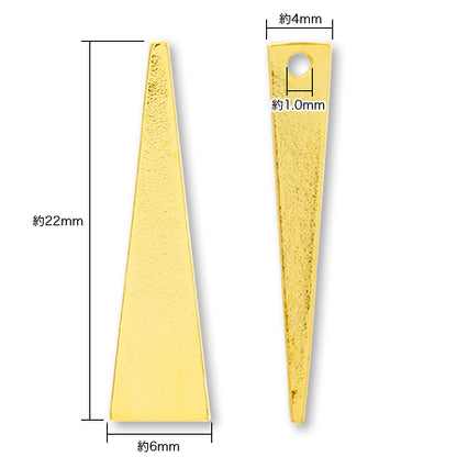 メタルパーツ スティック台形横穴　ゴールド