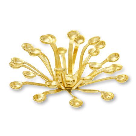 Metal flower core approximately 24mm gold