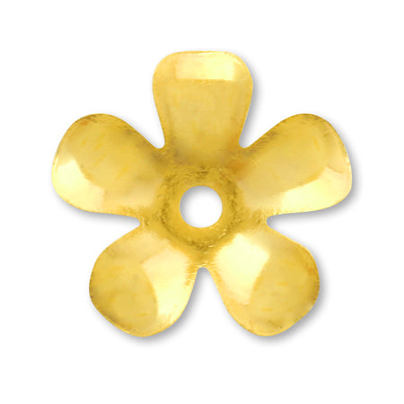 Metal flower five petal gold