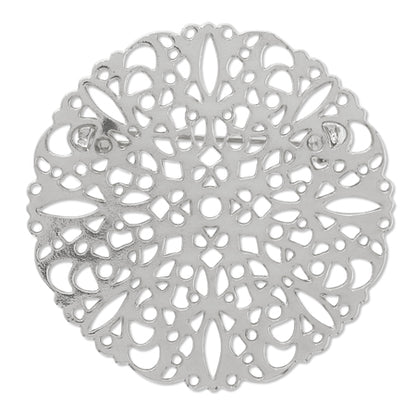 Brooch stand Suka round (made in Japan) rhodium color