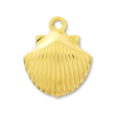 Brass press charm shell 3D 1 gold