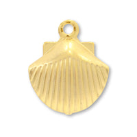 a brass pleschum shell three-dimensional one-mat gold coin