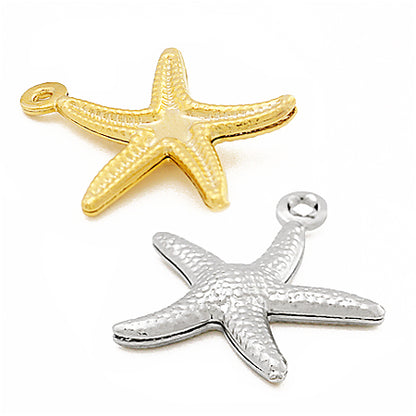 Brass press charm starfish 1 gold
