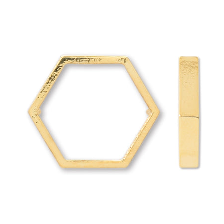 Cast parts frame hexagon gold