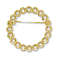 Broach empty frame circle No.1 gold