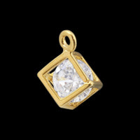 Charm Zirconia Cube Gold