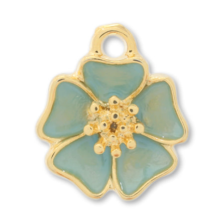Charm Flower Rosa with Epo Blue/G