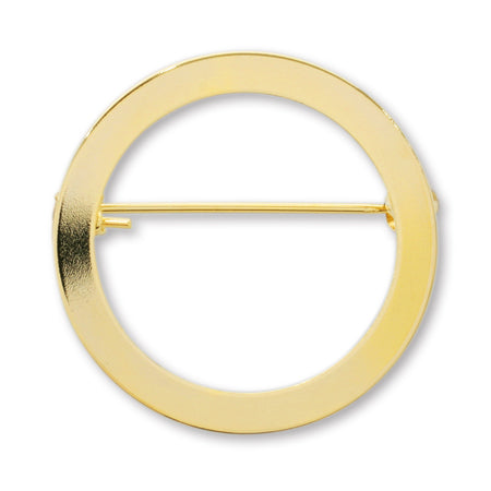 Metal ring brooch gold