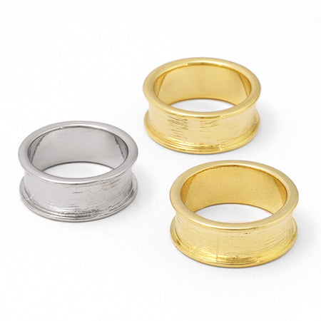 Clay base ring base eternity gold (with coating)