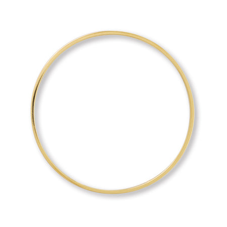 Metal ring parts thin line round gold