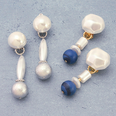 Resin pearl cabochon white