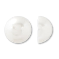 Resin pearl cabochon white