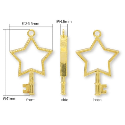 Design frame star key gold