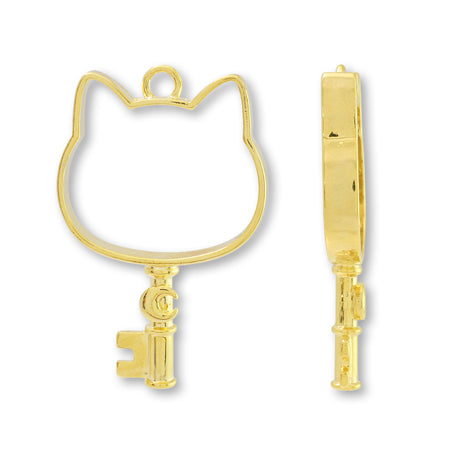 Design frame cat key gold