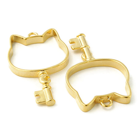Design frame cat key gold