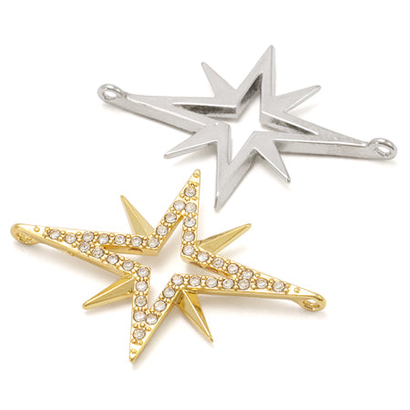 Joint parts Pave Star 2 rings Crystal/RC