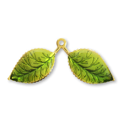 Metal parts leaf two leaves light green/G