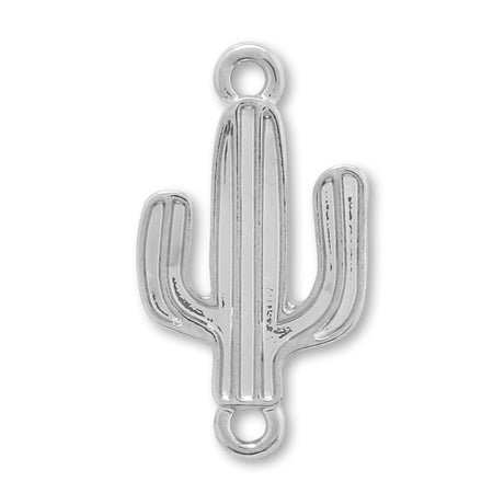 Charm cactus 2 rings rhodium color