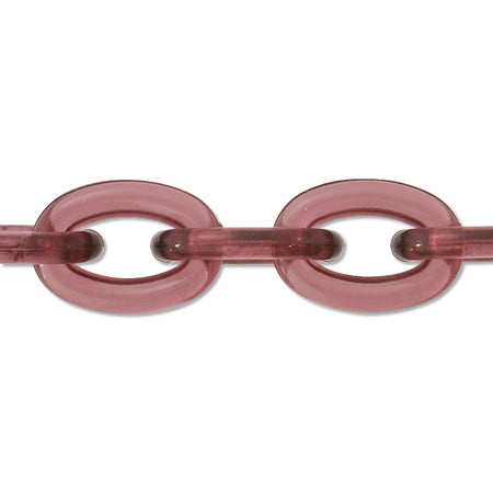 Plastic chain K-12 clear wine red