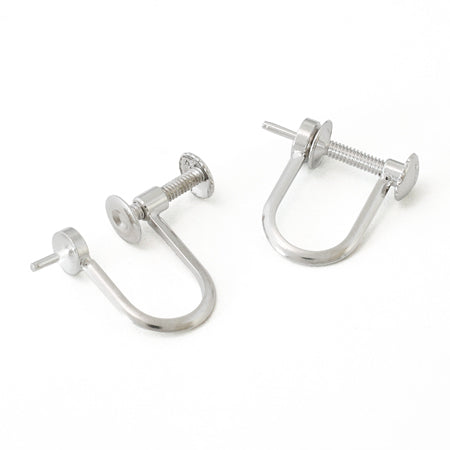 Earrings screw type center stand SV925