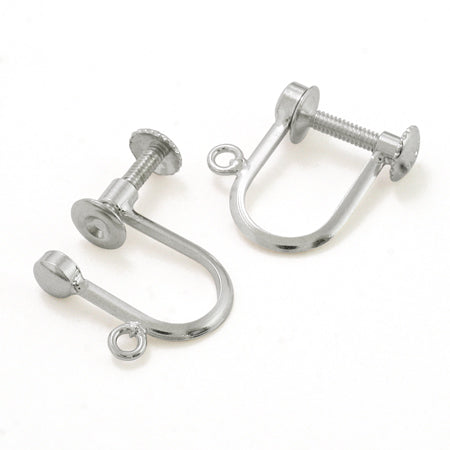 Earrings screw type flat bra SV925