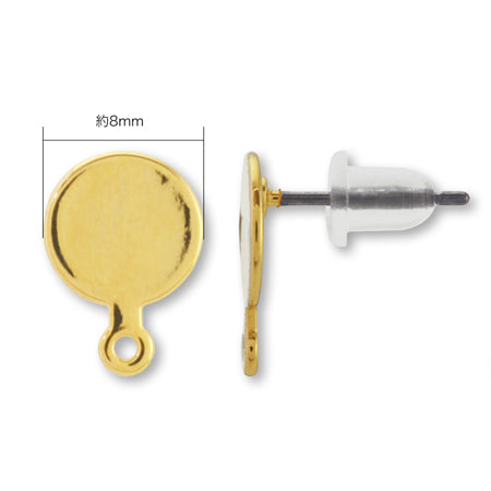 貴和製作所　ピアス丸皿　6　ロジウム＊ ピアス 丸皿　ロジウムカラー