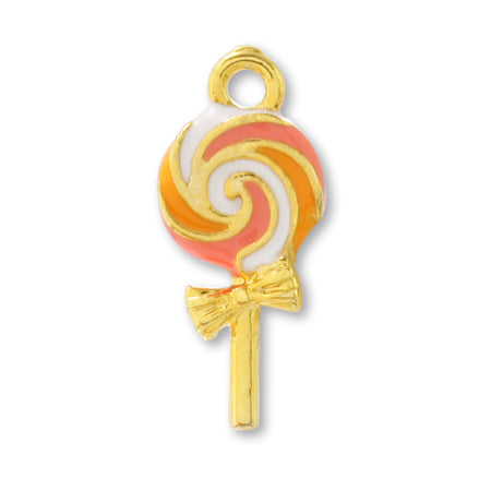 Charm-Lollipop: Orange Pink/G