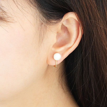 Earrings screw spring core gold