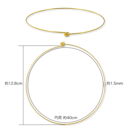 Wire necklace screw type rhodium color