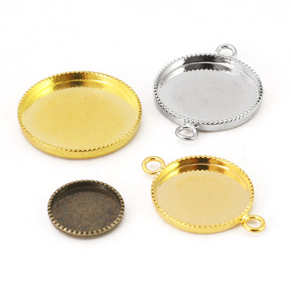 Two Mir dishes (round) Rodium colors