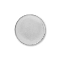 Meal plate without ring (round) rhodium color