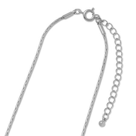 Chain necklace 260PNR rhodium color (with adjuster)