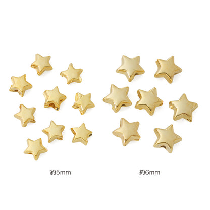 Resin parts star vertical hole gold