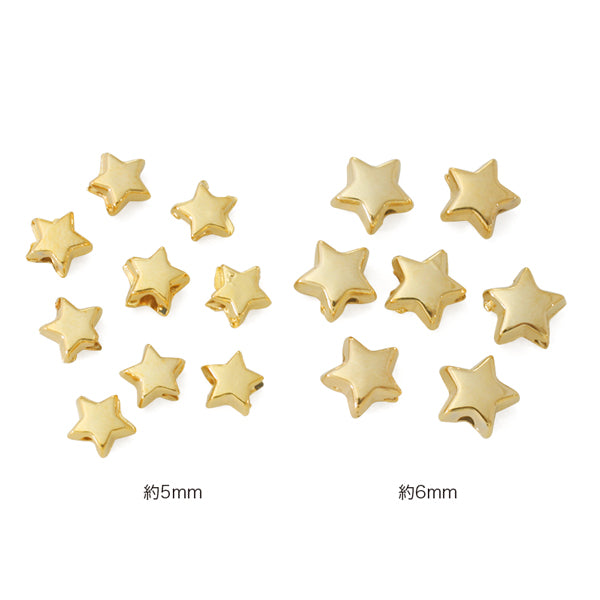 Resin parts star vertical hole rhodium color