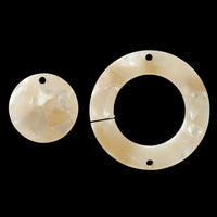 Silky round about 29/17mm cream marble [Outlet]