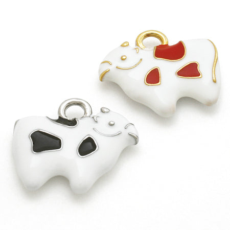 Charm Japanese style cow white/G