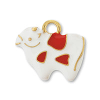Charm Japanese style cow white/G