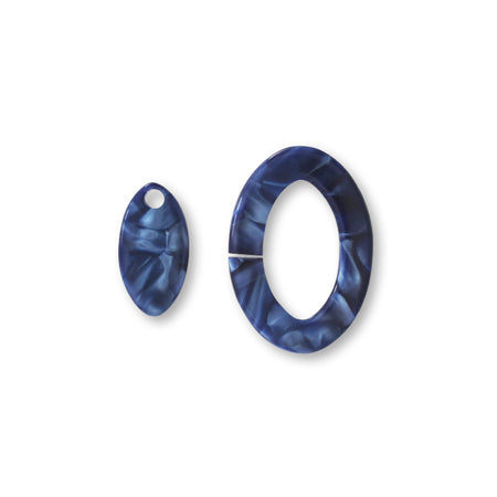 Silky oval small blue marble (BU/MB) [Outlet]