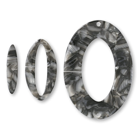 Silky oval big black marble (BK/MB) [Outlet]