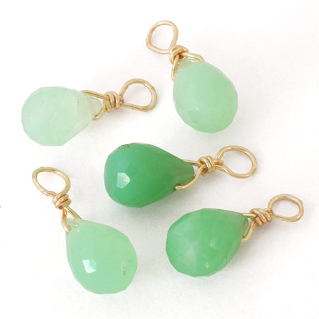 Natural stone glasses fastened charm drop cut Cry Spraze (natural)