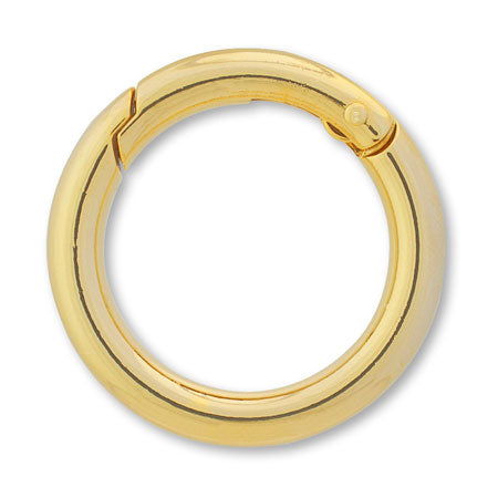 Key ring carabiner round gold