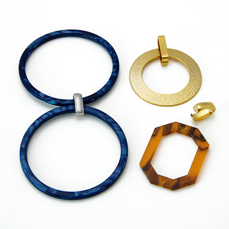 Connecting ring Komaru rhodium color