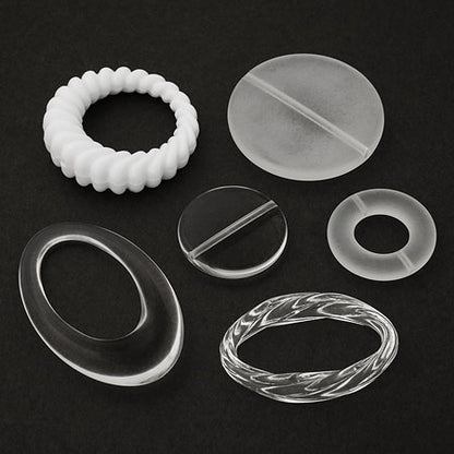 アクリル ドイツ製 リング ツイスト　ホワイト