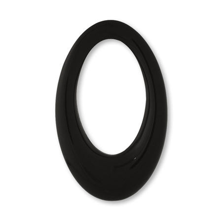 Acrylic German Ring Oval 1 Black.