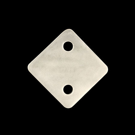 Shell parts diamond shape 2 holes white [outlet]
